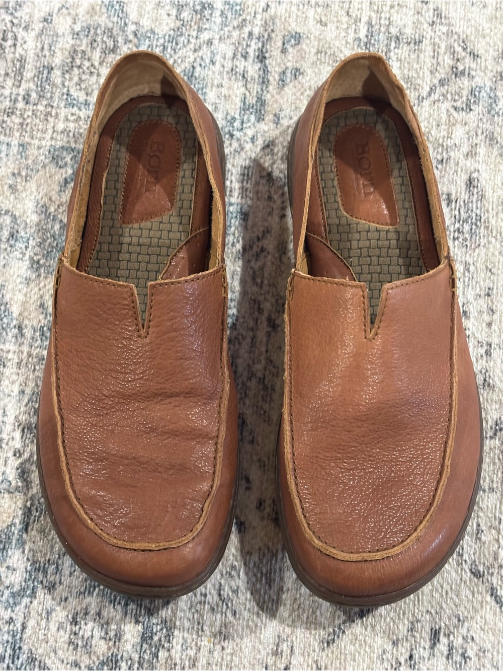 Born Men's Slip-On Loafers in Chestnut Brown